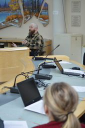 Learning Motions, Briefing Notes, etc. Dominique Poirier, Outreach and Official Languages Coordinator in background.