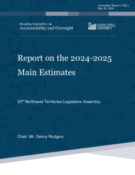 CR 001-20(1) - Report on the 2024-2025 Main Estimates