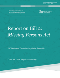 CR 002-20(1) - Report on Bill 2 : Missing Persons Act