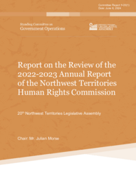 CR 005-20(1) - Report on the Review of the 2022-2023 Annual Report of the Northwest Territories Human Rights Commission