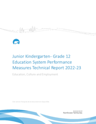 Junior Kindergarten - Grade 12 education system performance measures technical report 2022-2023