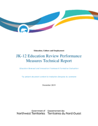 JK-12 Education Review Performance Measures Technical Report