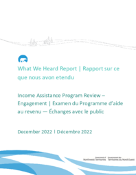 What we heard report. Income Assistance Program Review - Engagement