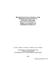 Methods for Identifying Potential Core Representative Areas for the Northwest Territories Protected Areas Strategy : Terrestrial Coarse Filter Representation Analysis