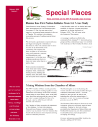 Special Places : News and Views on the NWT Protected Areas Strategy. Volume 2, February 1998