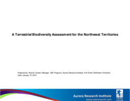 A Terrestrial Biodiversity Assessment for the Northwest Territories