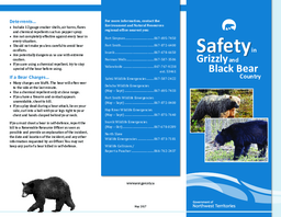 Safety in Grizzly and Black Bear Country [pamphlet]