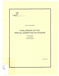 Final Report of the Special Committee on Housing