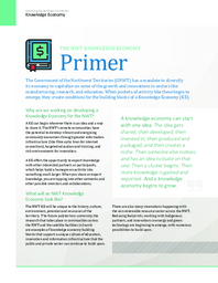 Advancing the Northwest Territories Knowledge Economy. The NWT Knowledge Economy Primer [pamphlet]