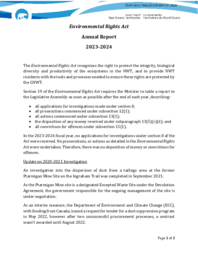 0097-20(1) - Environmental Rights Act annual report : 2023-2024