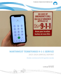 0208-20(1) - Northwest Territories 9-1-1 2023-2024 annual report = Service d'urgence 9-1-1 des Territoires du Nord-Ouest rapport annuel 2023-2024 