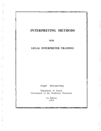 Interpreting methods for legal interpreter training