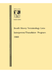 South Slavey terminology lists : Interpreter/Translator Program