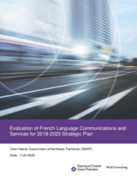 Evaluation of French Language Communications and Services for 2018-2023 Strategic Plan