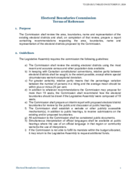 0225-20(1) - Electoral Boundaries Commission 2025 terms of reference