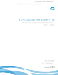 0200-20(1) - Supplementary estimates : infrastructure expenditures : 2024-2025, No.2