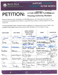 0186-20(1) - Petition for a Fair Deal for Fort Simpson Housing Authority Workers