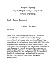 CR 6-16(3) ES (Iqt) - Kinguliq Unipkaaq Uqauhut Angiptauhimayut Matigakhaata 2008-2009 : Naittuq Unipkanga