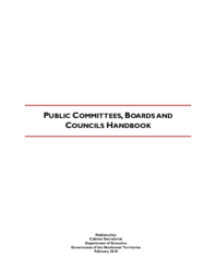 Public Committees, Boards and Councils Handbook 2010