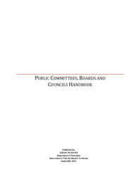 Public Committees, Boards and Councils Handbook 2011