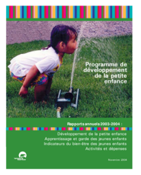 Programme de développement de la petite enfance 2003-2004