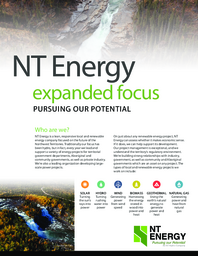 NT Energy Expanded Focus : Pursuing Our Potential