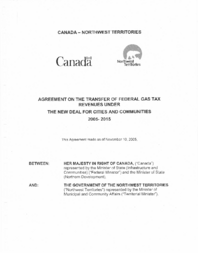 Agreement on the transfer of federal gas tax revenues under the new cities for cities and communities