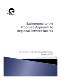 Background to the proposed approach to regional services boards