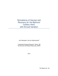 Simulations of Harvest and Recovery for the Bathurst Caribou Herd, with Annual Variation