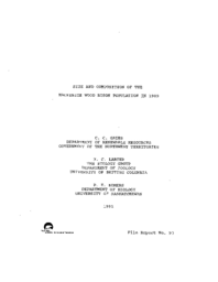 Size and composition of the Mackenzie wood bison population in 1989