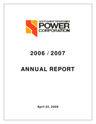 NWT Power Corporation Annual Report - 2006-07