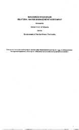 Mackenzie River Basin Bilateral Water Management Agreement between the Government of Alberta and the Government of the Northwest Territories - Signed Version