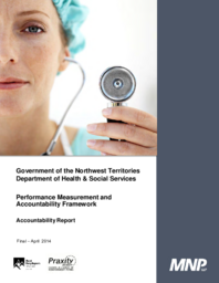 Government of the Northwest Territories Department of Health & Social Services Performance Measures and Accountability Framework : Accountability Report