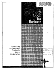 14-12(6) - Open for Business : Privatizing the Northwest Territories Power Corporation