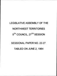 22-27- Sessional paper The establishment of smaller game zones in the N.W.T