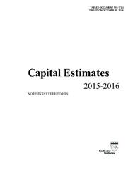 115-17(5) - NWT Capital Estimates 2015-2016 