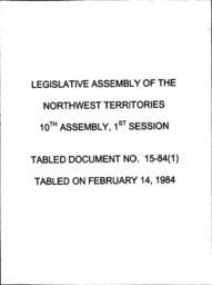 15-84 (1) ANNUAL REPORT , 1982-83, NWT HOUSING CORP