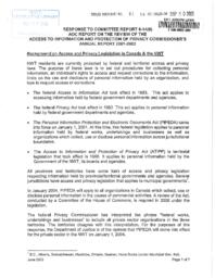 086-14(6) - Response to Committee Report 6-14(6) AOC Report on the Review of the Access to Information and Protection of Privacy Commissioner's Annual Report 2001-2002