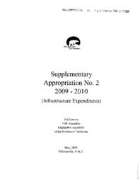 36-16(3) - Supplementary Appropriation No. 2, 2009-2010 (Infrastructure Expenditures) 