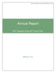 089-18(3) - Annual Report - NWT Legislative Assembly Pension Plans, at March 31, 2017 