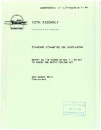 Committee Reports - 12th Assembly - 6th Session