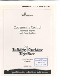 03-12(4) - Community Control of Health and Social Services in Northern and Aboriginal Communities, Summary Report