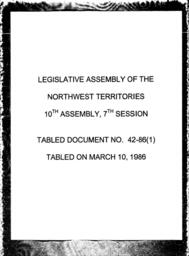 42-86 (1) REPORT OF THE TASK FORCE ON ABORIGINAL LANGUAGES