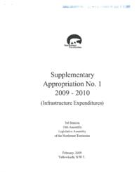 25-16(3) - Supplementary appropriation No. 1 2009-2010 (Infrastructure Expenditures)