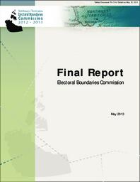 070-17(4) - Electoral Boundaries Commission, Final Report, May 2013 