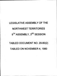 29-80 (2) THIRD ANNUAL REPORT WORKERS COMPENSATION BOARD OF THE NWT FOR THE YEAR ENDED DEC 31, 1979