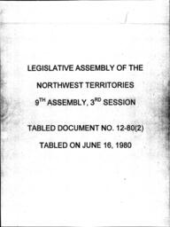 12-80 (2) A JOINT GEVERNMENT OF THE NORTHWEST TERRITORIES DENE NATION AND METIS ASSOCIATION