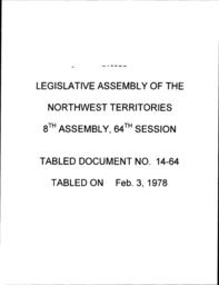 14-64 AUDITOR GENERALS LETTER DATED DEC 6-77, ON EXAMINATION OF ACCOUNTS AND FINANCIAL TRANSACTIONS, NWT (2) REPLIES BY DEPARTMENT OF FINANCE