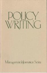 Management Information Series: Policy Writing