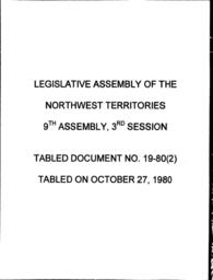 19-80 (2) REPORT ON HEALTH CONDITIONS IN THE NWT